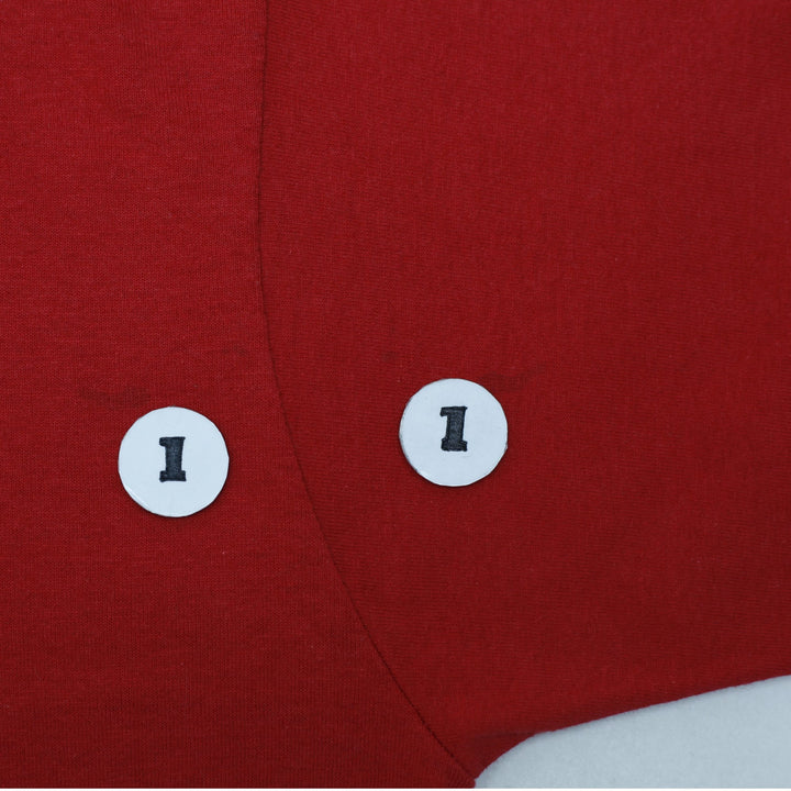 Vintage Chicago "He's Back" #45 Single Stitch Red T-Shirt Made In USA XL | Migration_T-Shirts - Detail View | Fashion Rerun