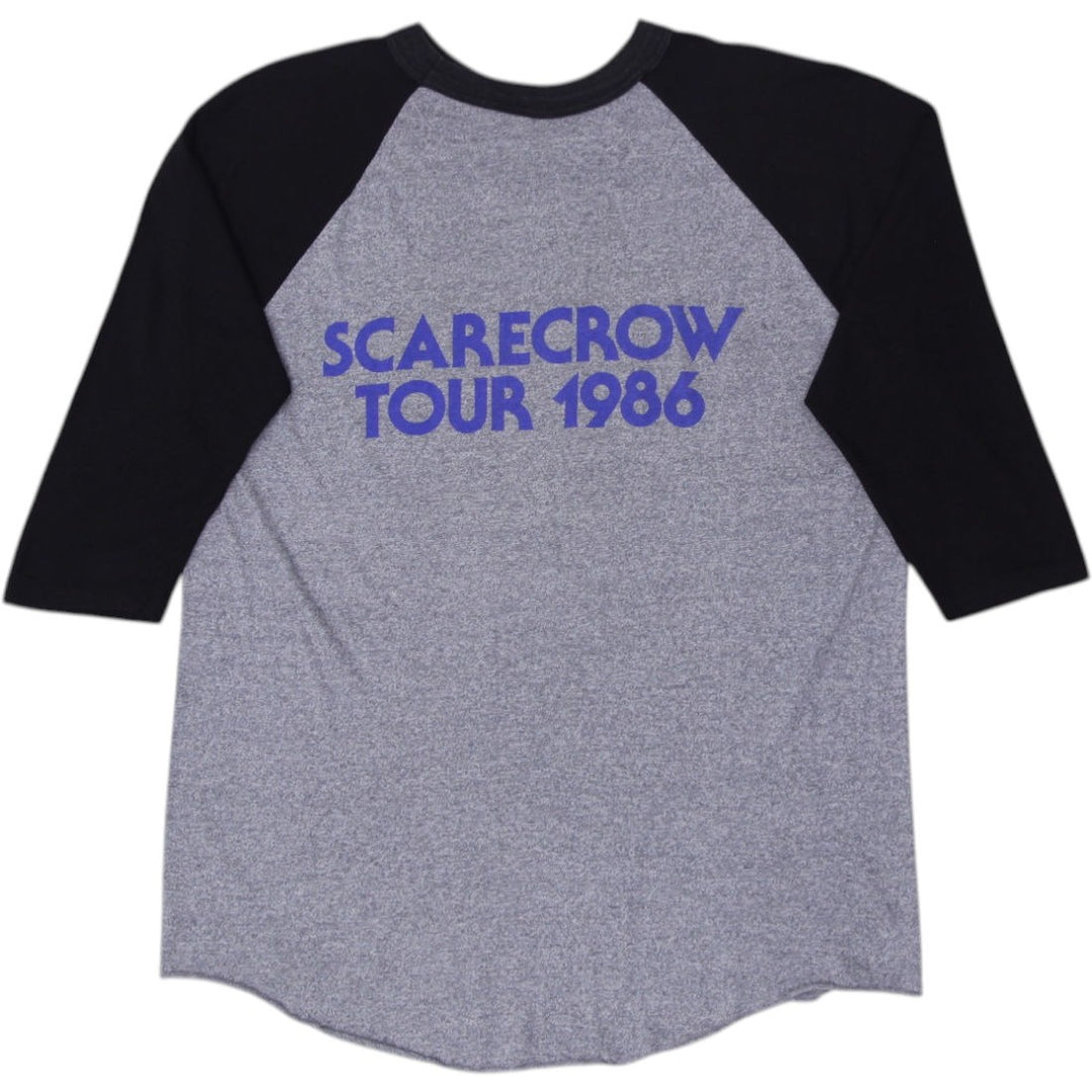 Vintage 80s John Cougar Mellencamp Raglan Shirt 1986 Scarecrow Tour Concert Band Made In USA XL | Migration_T | Fashion Rerun
