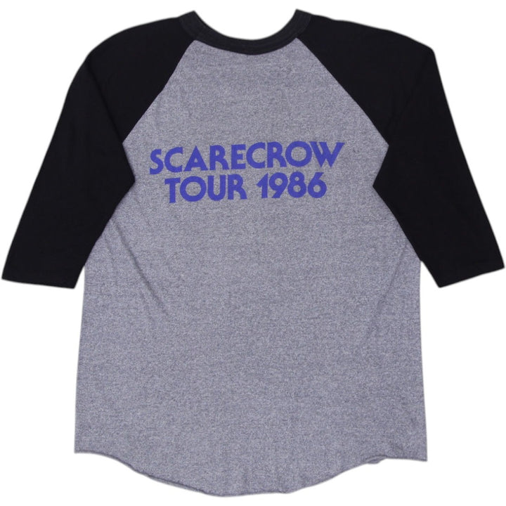 Vintage 80s John Cougar Mellencamp Raglan Shirt 1986 Scarecrow Tour Concert Band Made In USA XL | Migration_T | Fashion Rerun