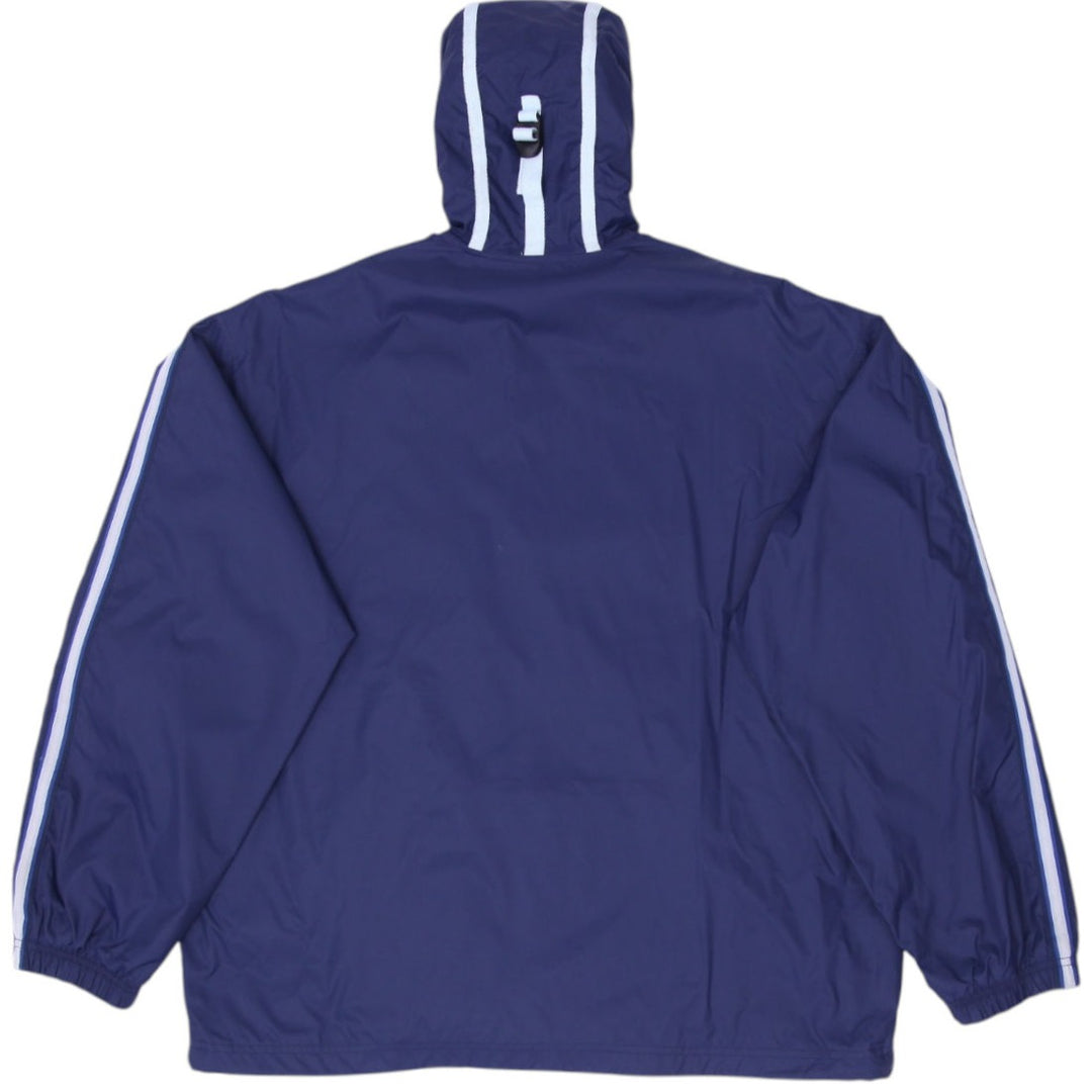 Vintage Mens Nike Windbreaker Navy Blue Hooded Lightweight Jacket Size L | Migration_Jackets - Side View | Fashion Rerun