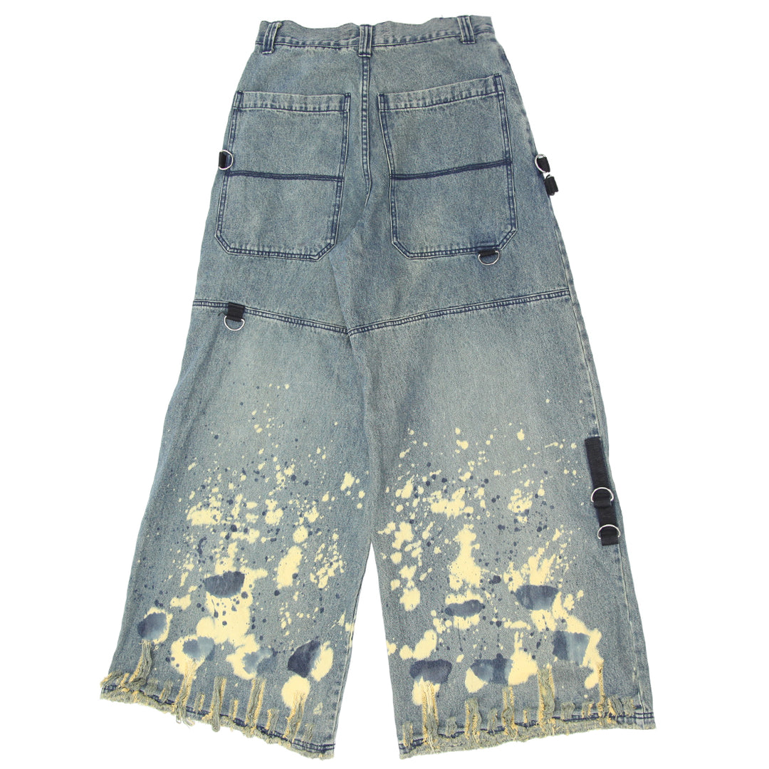 Y2K Grunge Distressed Wide Leg Jeans