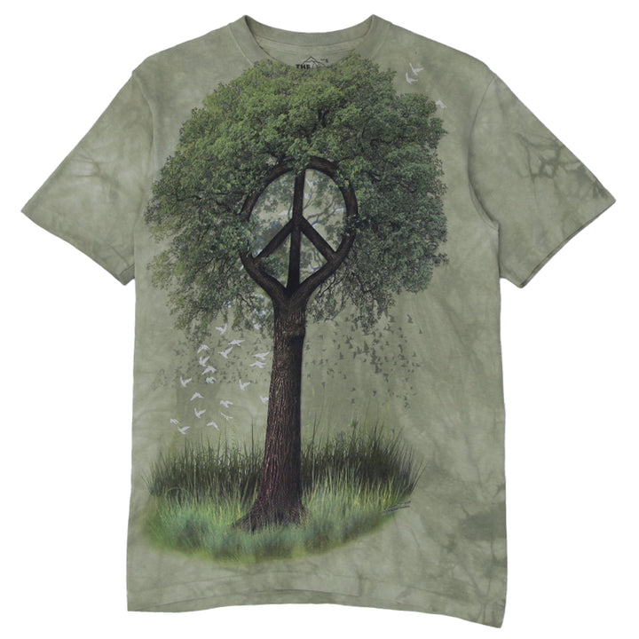 Mens The Mountain Peace Tree Bok Tower Gardens Green Tie Dye T-Shirt