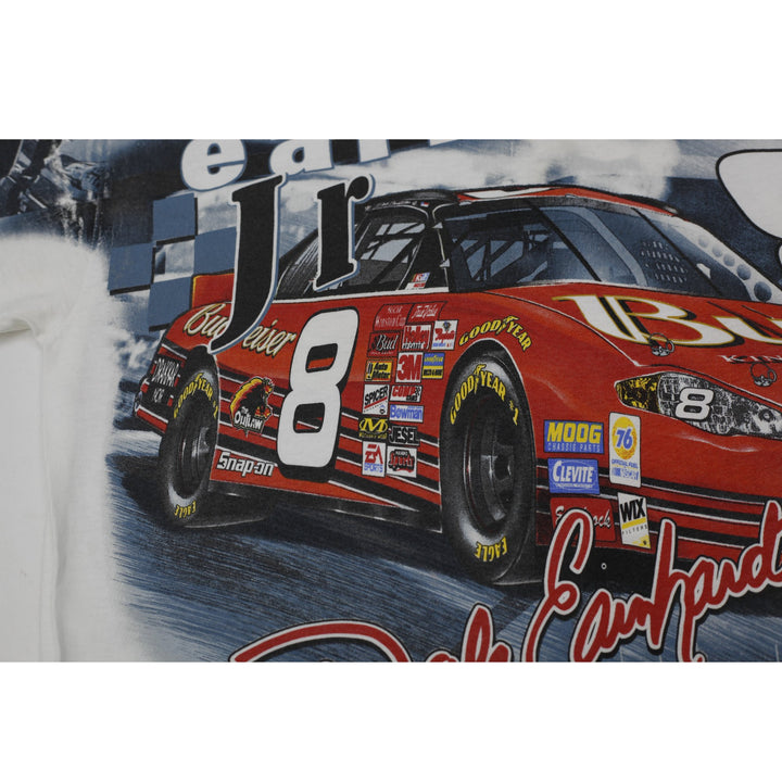 Vintage Dale Earnhardt Jr NASCAR T-Shirt AOP Budweiser #8 Chase Authentics M