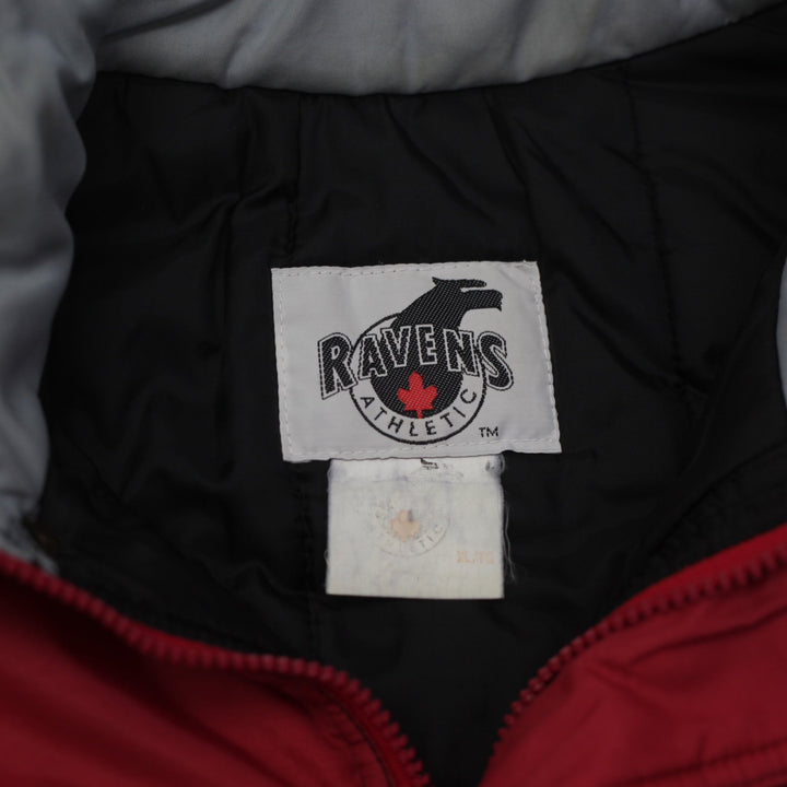 Vintage Chicago Bulls Ravens Athletic Half-Zip Puffer Insulated Jacket