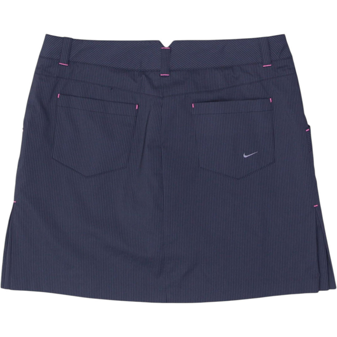 Womens Nike Golf Skirt Navy Pinstripe Athletic Pockets