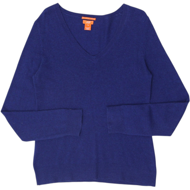 Ladies Joe Fresh 100% Cashmere V-Neck Sweater Size L