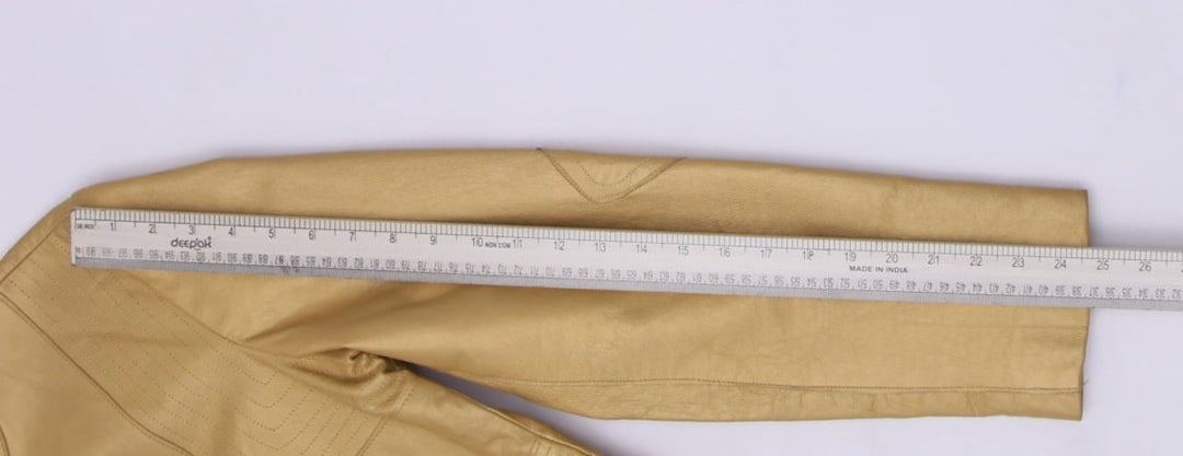 Y2K Ladies Rocawear Leather Full Zip Yellow Jacket XL