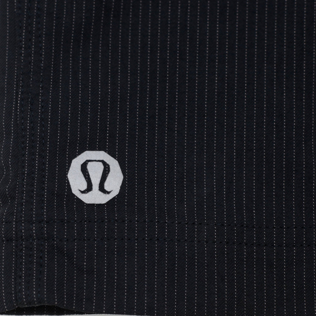 Mens Lululemon Tactical Pinstripe Chino Shorts Black Dual Zip Pocket Cargo Golf