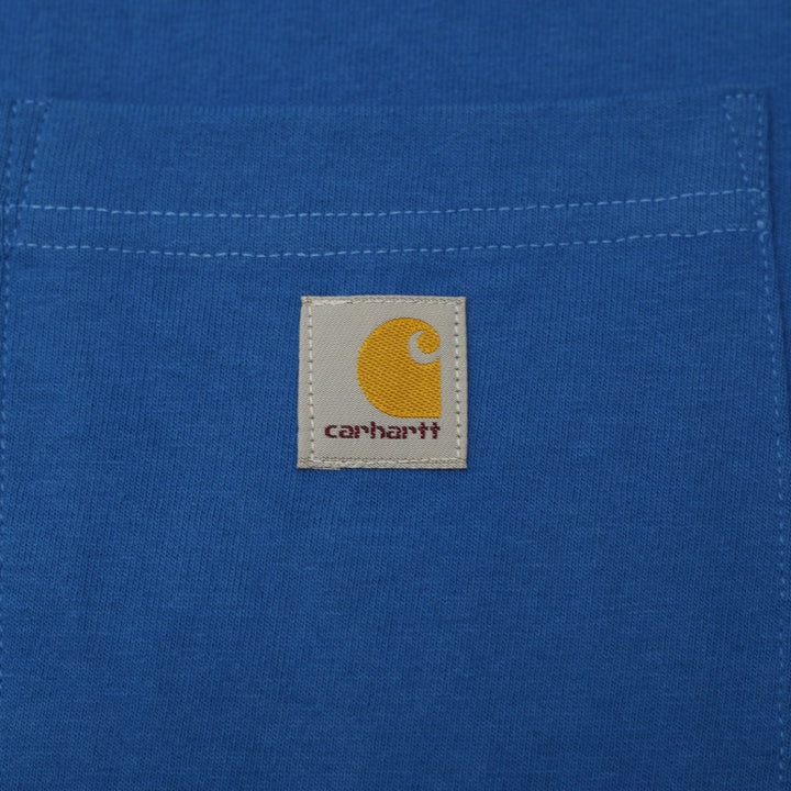Ladies Carhartt K87-W Loose Fit Cotton Pocket Royal Blue T-Shirt Size 1X