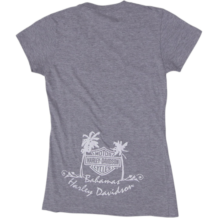Y2K Ladies Harley Davidson Motorcycles Bahamas Graphic T-Shirt Size M