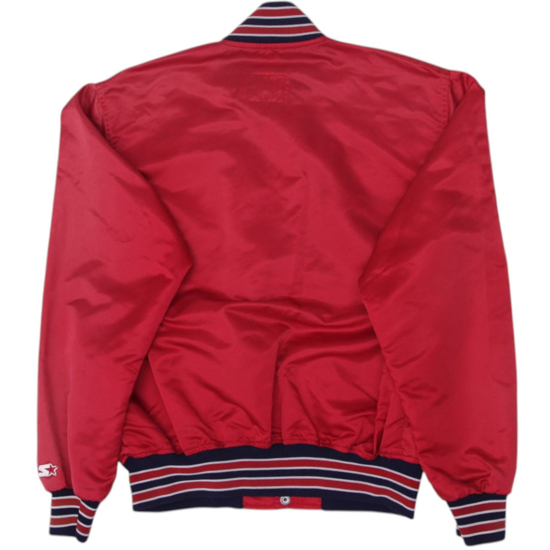 Vintage MLB By Starter St. Louis Cardinals Satin Red Snap Button Jacket L | Migration_Jackets - Side View | Fashion Rerun