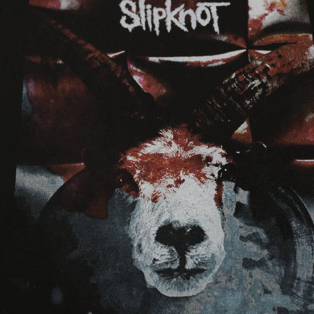 Mens Slipknot Iowa Album Goat Graphic Black Band T-Shirt Size Large
