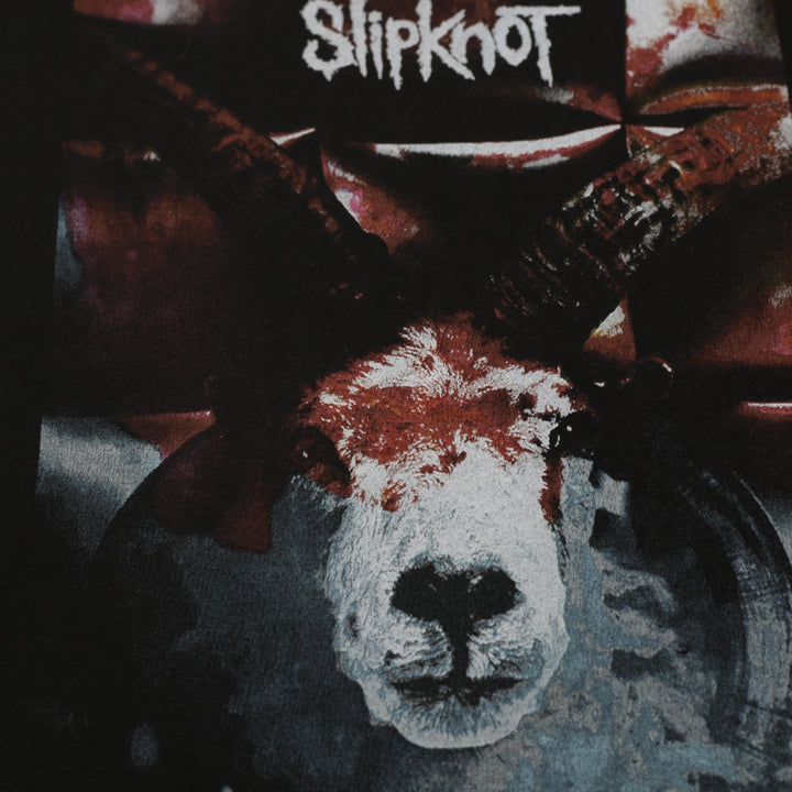 Mens Slipknot Iowa Album Goat Graphic Black Band T-Shirt Size Large