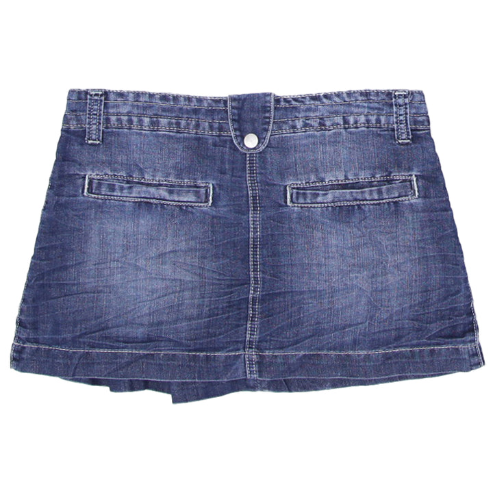 Y2K Ladies Miss Cobra Glitter Denim Mini Skirt
