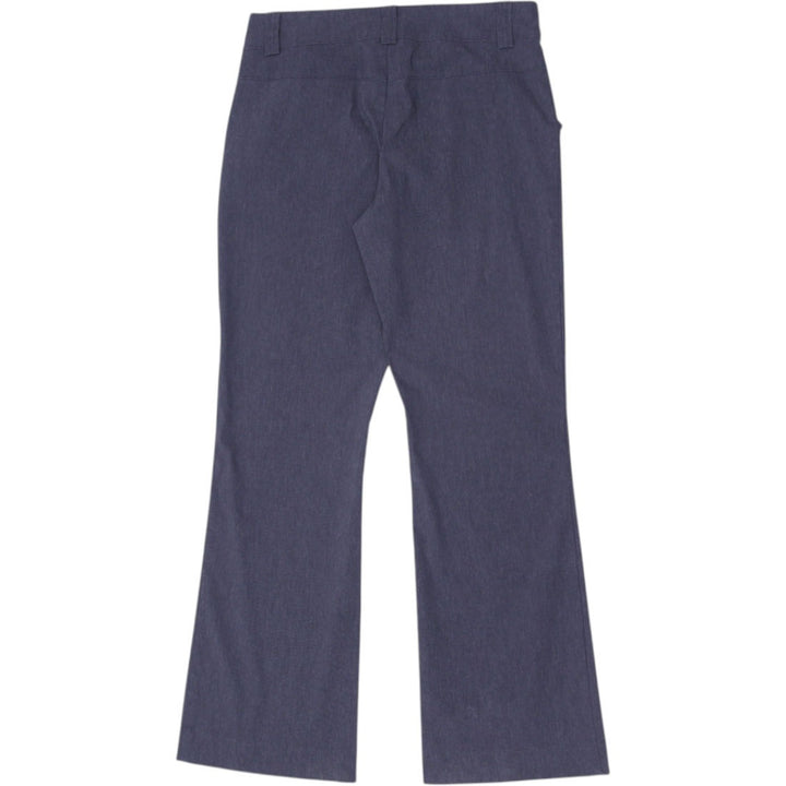 Y2K Ladies Pants Gray Button Accent Flared Casual | Migration_Jeans & Pants - Side View | Fashion Rerun