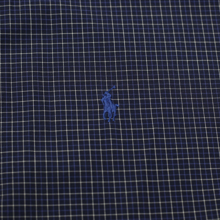 Mens Ralph Lauren Gingham Classic Fit Short Sleeve Shirt Size L