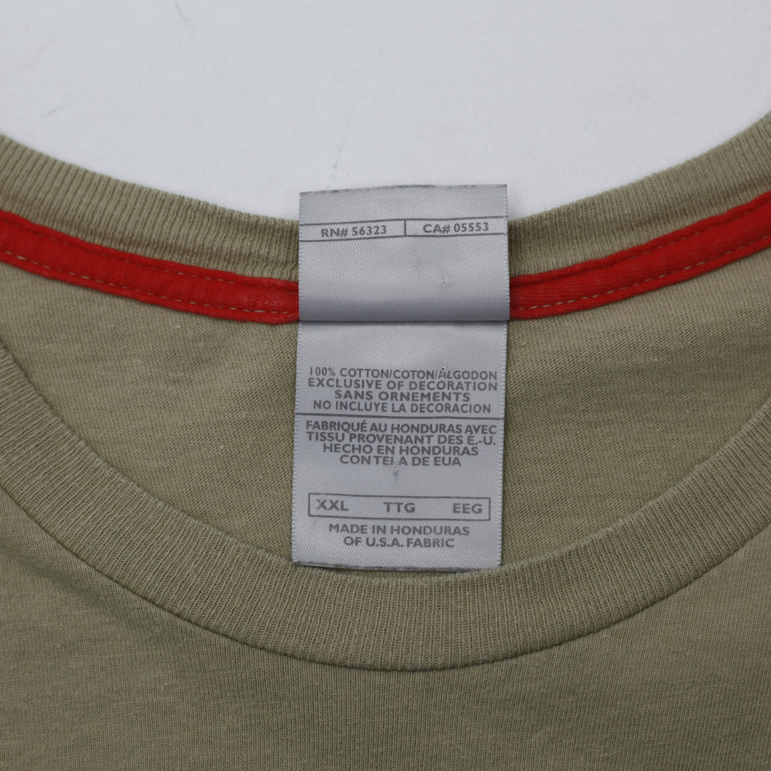 Vintage Embroidered Swoosh Nike Logo Olive Green T-Shirt XXL