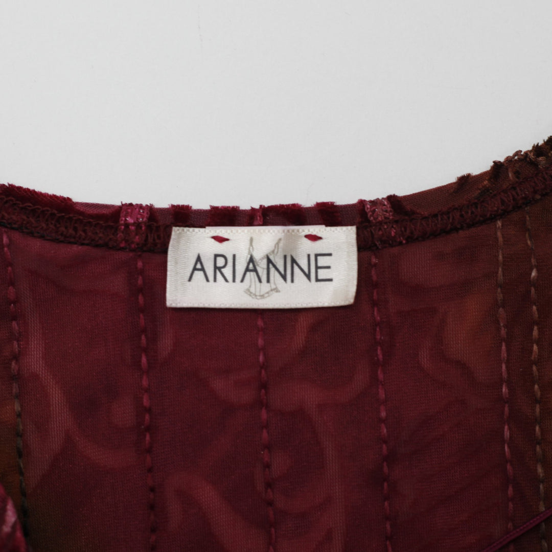 Y2K Ladies Arianne Velvet  Tank Top Multi Color Size XS | Migration_Y2K Tops - Back View | Fashion Rerun