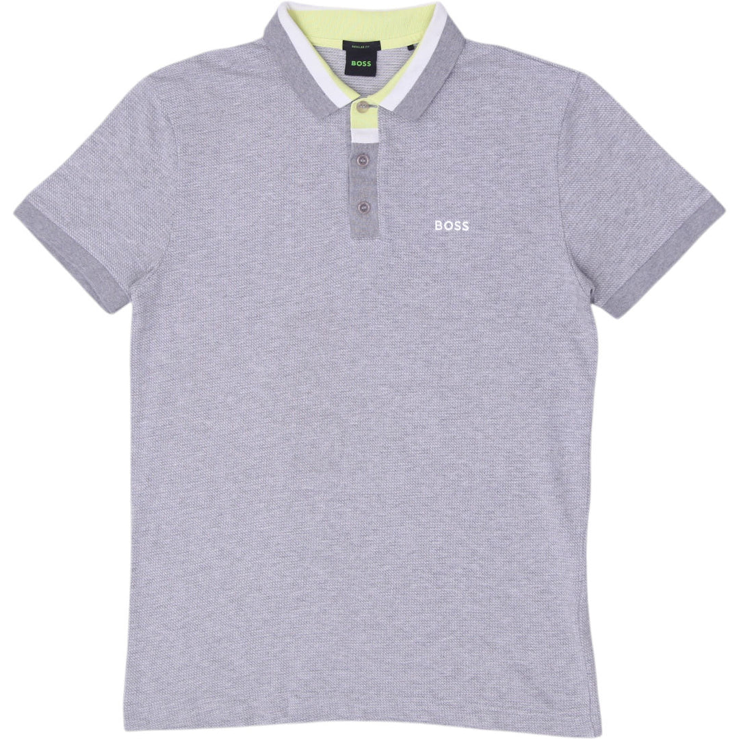 Mens Boss Regular Fit Gray Polo T-Shirt Size S