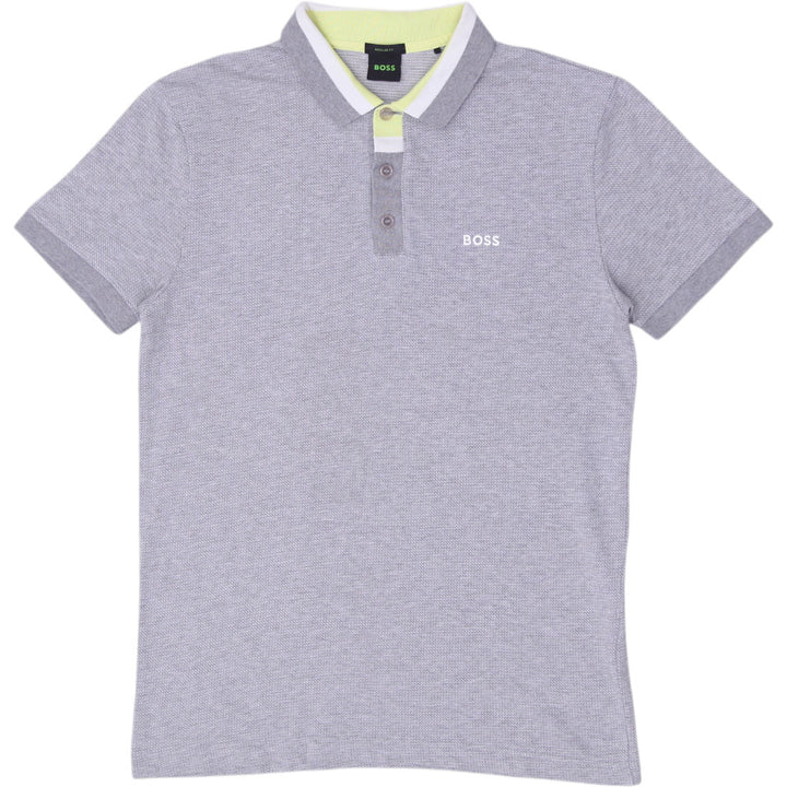 Mens Boss Regular Fit Gray Polo T-Shirt Size S