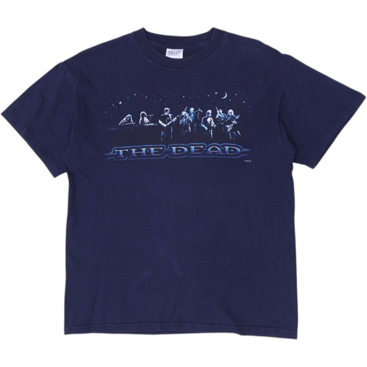 Vintage Mens M&O Knits Navy Graphic The Dead Summer 2003 T-Shirt L