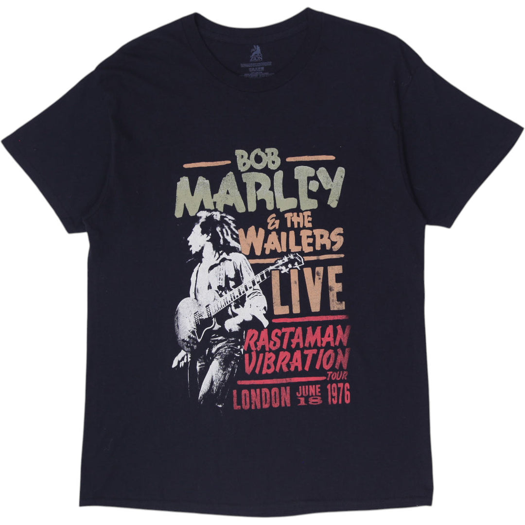 Mens Bob Marley & The Wailers Rastaman Vibration 1976 Tour T-Shirt Size L