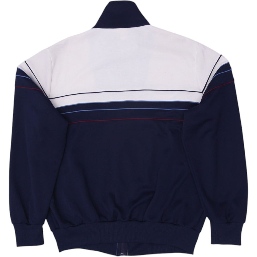 Vintage Embroidered Adidas Logo Track Jacket Navy Blue Full Zip Logo XL | Migration_Jackets - Side View | Fashion Rerun
