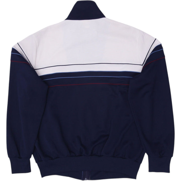 Vintage Embroidered Adidas Logo Track Jacket Navy Blue Full Zip Logo XL | Migration_Jackets - Side View | Fashion Rerun