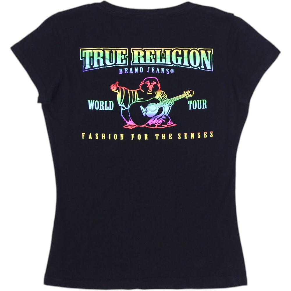 Y2K Ladies True Religion Graphic Tee Size S | Migration_Y2K Tops - Side View | Fashion Rerun