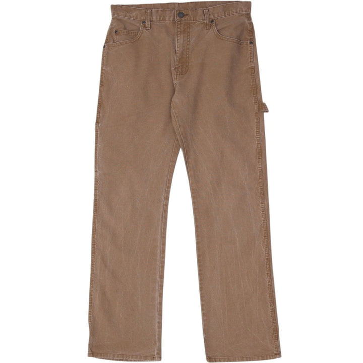 Mens Dickies Work Pants Brown Straight Fit Durable