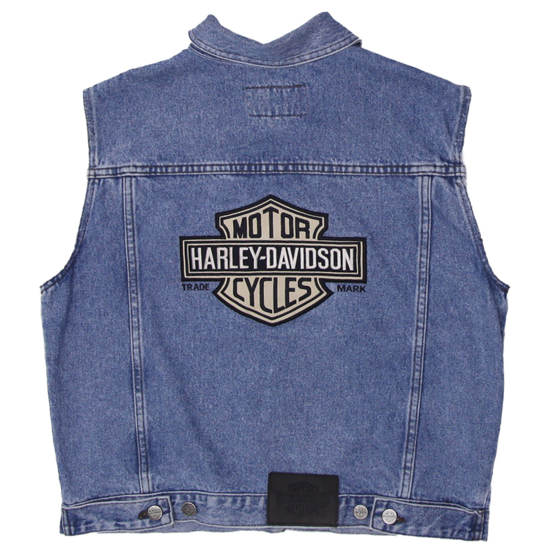 Vintage Harley Davidson An American Blend Denim Vest