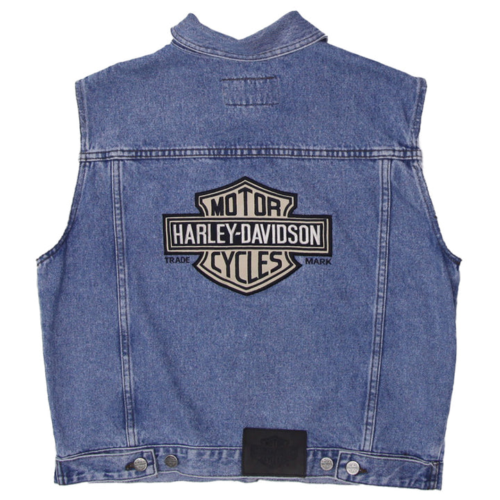 Vintage Harley Davidson An American Blend Denim Vest