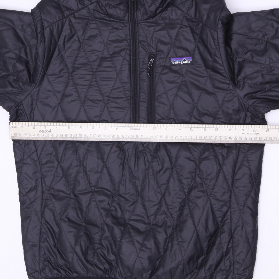 Ladies Patagonia Black Nano Puff Half-Zip Pullover Lightweight Puffer Jacket M