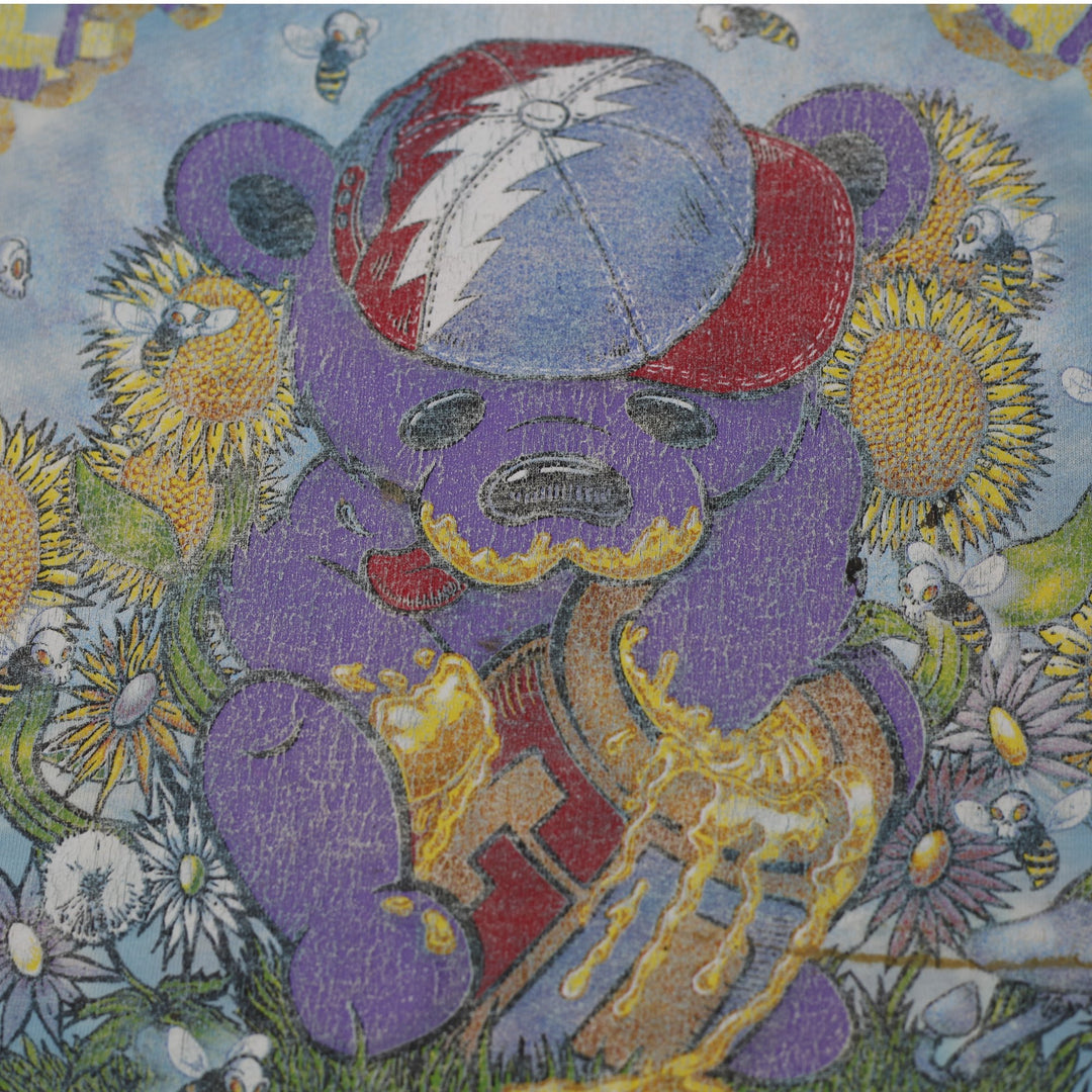 Vintage 1996 Grateful Dead Honey Bear Sunflower Tie-Dye T-Shirt XL Made In USA