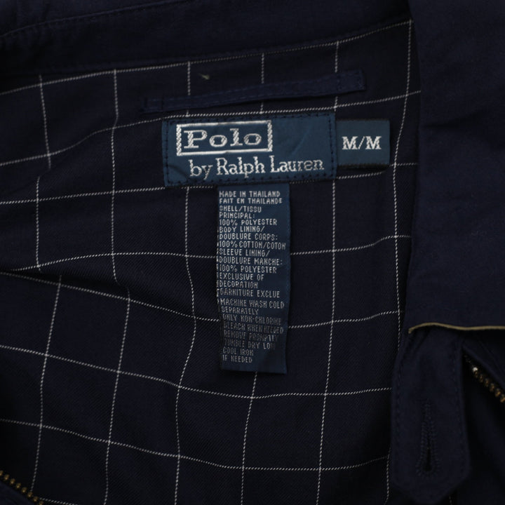 Vintage Polo By Ralph Lauren Navy Harrington Zip Up Jacket M | Migration_Jackets RL Collection - Back View | Fashion Rerun