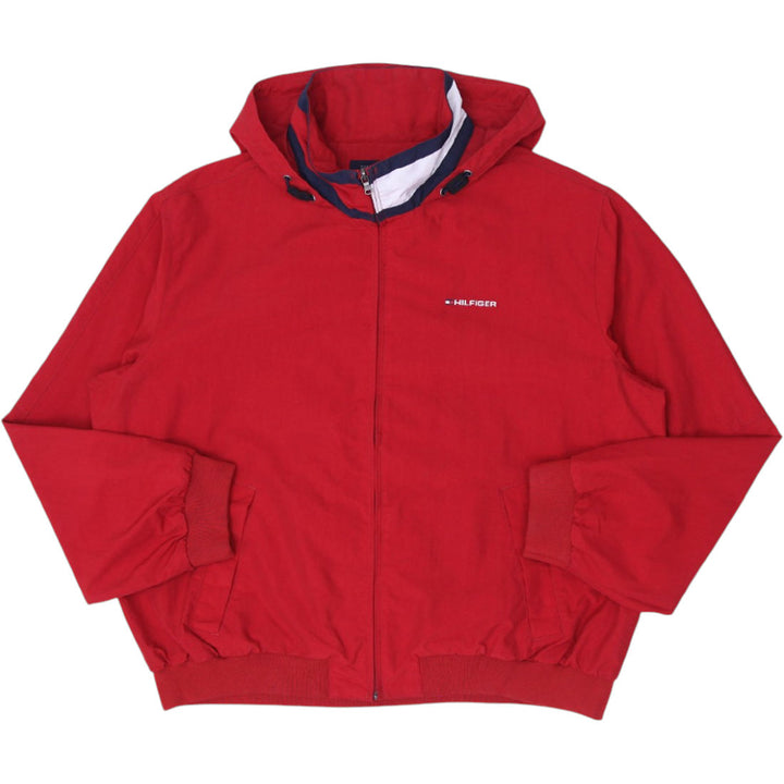 Mens Tommy Hilfiger Red Full Zip Hooded Jacket