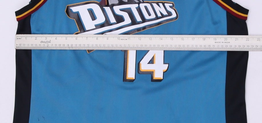 Vintage Champion Pistons Sealy #14 Basketball Teal Jersey Size 48 | Migration_Jerseys - View 8 | Fashion Rerun