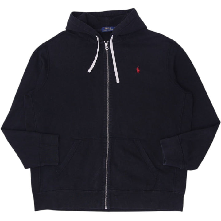 Retro Mens Polo Ralph Lauren Hoodie Black Full Zip Red Logo | Migration_Hoodies | Fashion Rerun