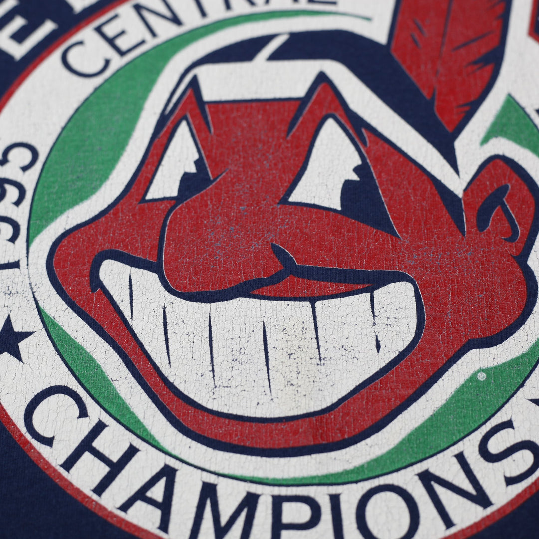 Vintage 1995 Starter Cleveland Indians MLB Central Division Champions T-Shirt