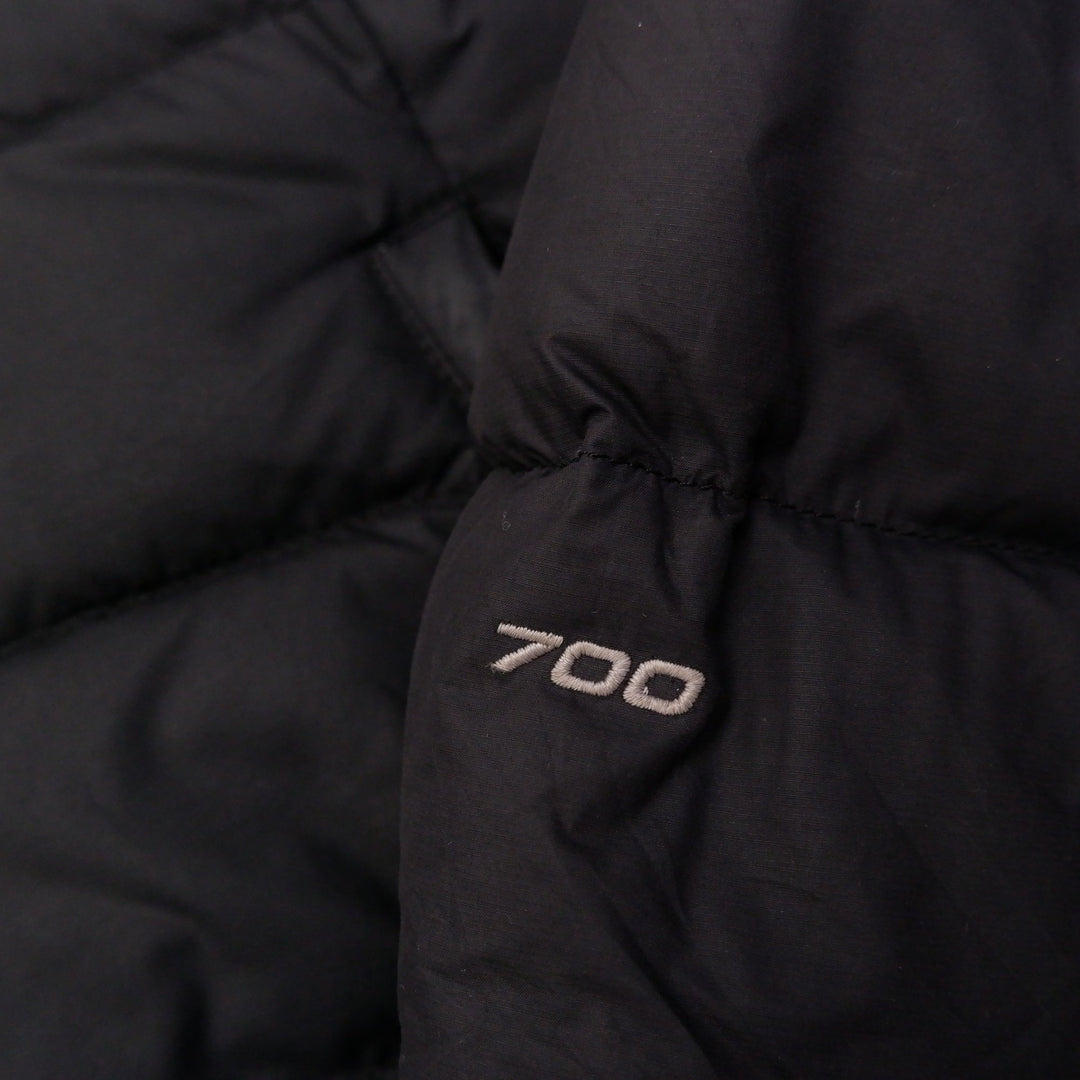 Ladies The North Face Puffer 700 Fill Black Zip Jacket