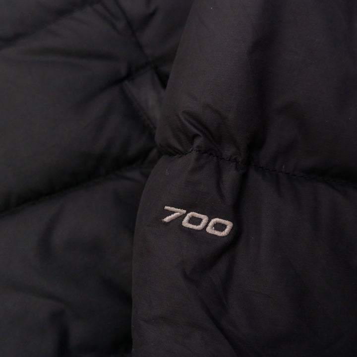 Ladies The North Face Puffer 700 Fill Black Zip Jacket