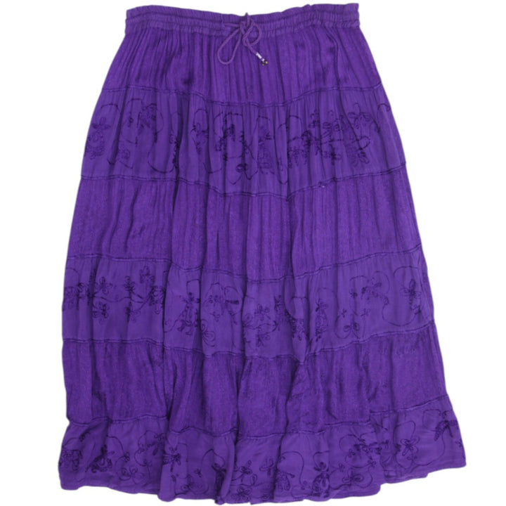 Y2K Ladies Raja Crinkle Broomstick Maxi Skirt Size FS