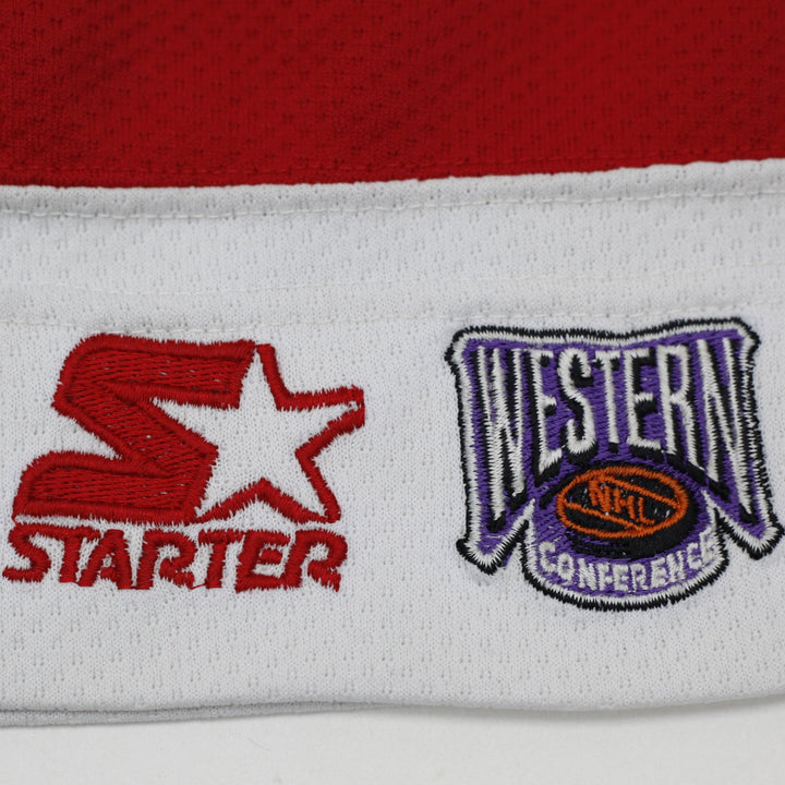 Vintage 90s Starter Detroit Red Wings NHL Hockey Jersey Western Conference L XL