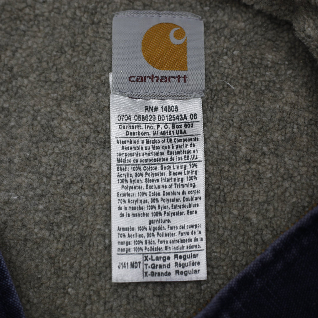 Mens Carhartt J141 MDT Sierra Jacket Midnight Navy, Sherpa Lined Size XL