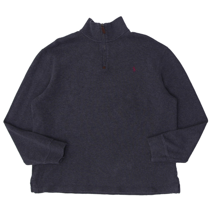 Mens Polo Ralph Lauren Gray Quarter Zip Sweater