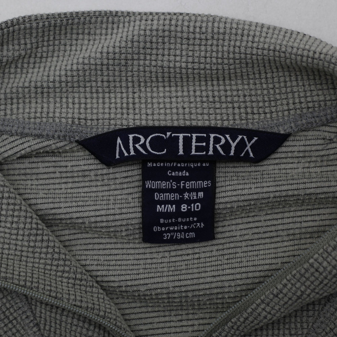 Ladies Arc'teryx Polartec Gray 1/4 Zip Fleece Sweater Size M