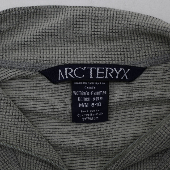 Ladies Arc'teryx Polartec Gray 1/4 Zip Fleece Sweater Size M