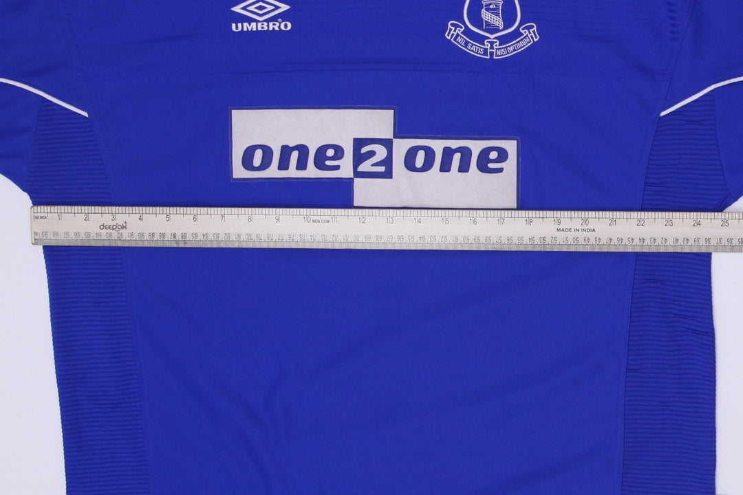 Vintage Mens Umbro Everton Jersey Blue Soccer Team Embroidered Size XXL