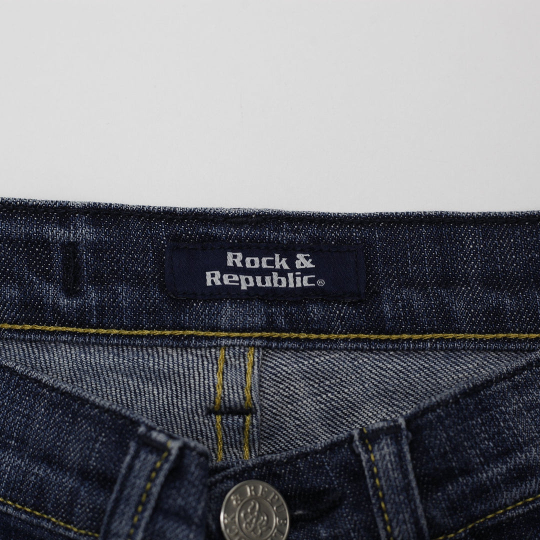 Y2K Ladies Rock & Republic Washed Style Flare Jeans Size 24