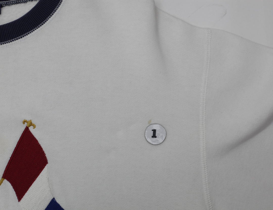 Vintage Ralph Lauren Polo Sweater White Logo Graphic